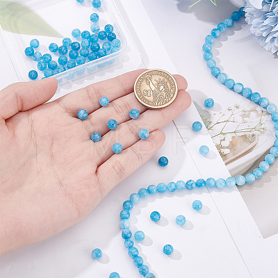 Natural Blue Quartz Beads Strands G-NB0003-69-1