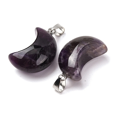 Natural Amethyst Pendants G-F820-02L-17-1
