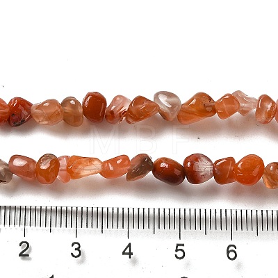 Natural South Red Agate Beads Strands G-D081-A07-1