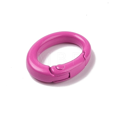 Spray Painted Alloy Spring Gate Rings AJEW-C035-01G-1