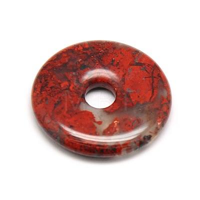 Donut/Pi Disc Natural Gemstone Big Pendants G-L234-50mm-M-1