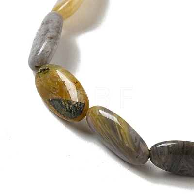 Natural Bamboo Leaf Agate Beads Strands G-NH0014-B01-03-1