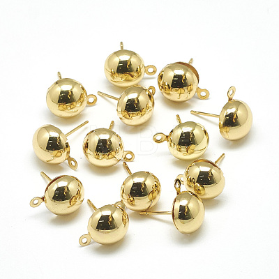 Brass Stud Earring Findings KK-T032-004G-1