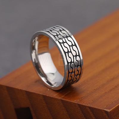 201 Stainless Steel Finger Rings for Men GF3329-17-1