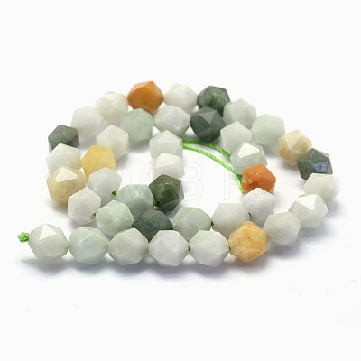 Natural Myanmar Jade/Burmese Jade Beads Strands G-K285-37B-1