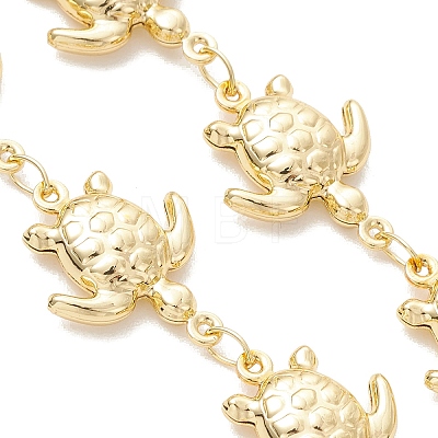 Ocean 304 Stainless Steel Turtle Link Chain Bracelet Making AJEW-JB01550-1