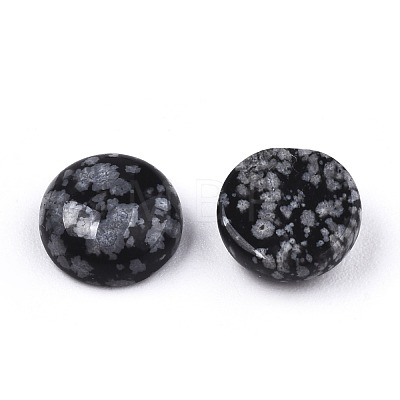 Natural Snowflake Obsidian Cabochons G-N326-59B-1