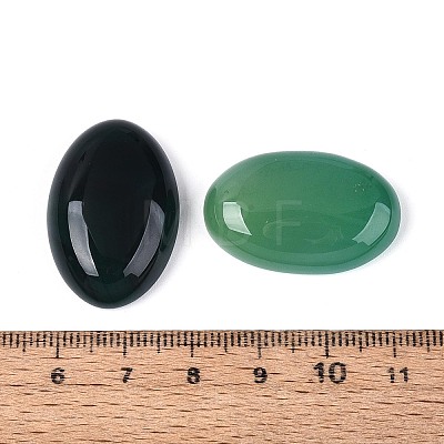 Natural Green Onyx Agate(Dyed & Heated) Cabochons G-N361-05B-03-1