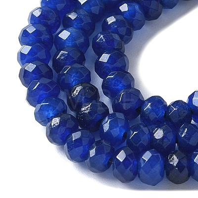 Dyed Natural Malaysia Jade Rondelle Beads Strands X-G-E316-2x4mm-68-1