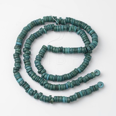 Dyed Natural Coconut Disc Bead Strands COCB-O003-07J-1