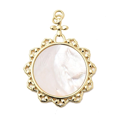 Natural Shell Pendants KK-H529-02G-02-1