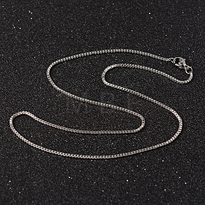 304 Stainless Steel Box Chain Necklaces NJEW-O096-08P-1