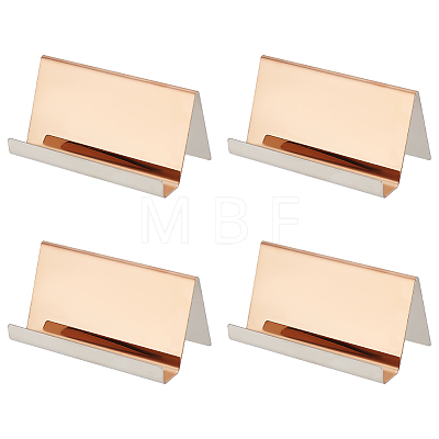 Rectangle 304 Stainless Steel Business Card Holder AJEW-WH0470-88RG-1