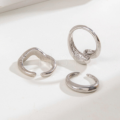 3Pcs Alloy Finger Rings Sets WG7802C-12-1