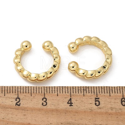 Rack Plating Brass Twist Rope Shape Cuff Earrings EJEW-G288-08G-1