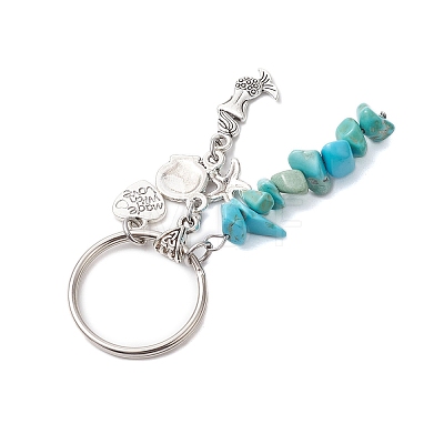 Alloy with Synthetic Turquoise Marine Theme Keychain KEYC-JKC00848-01-1