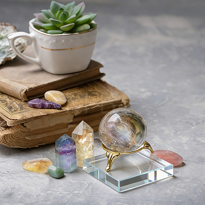 Transparent Glass Display Pedestals ODIS-WH0038-298B-1