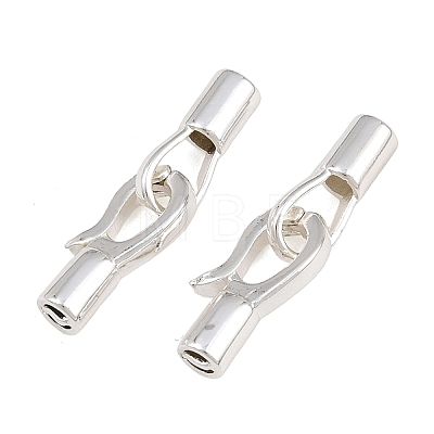 Brass Fold Over Clasps KK-CBA7392-01S-1