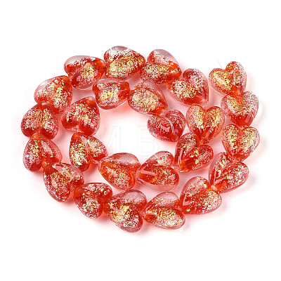 Handmade Foil Lampwork Beads Strands FOIL-T008-08A-1