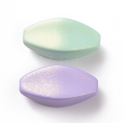 Rubberized Style Acrylic Beads OACR-F005-03A-1