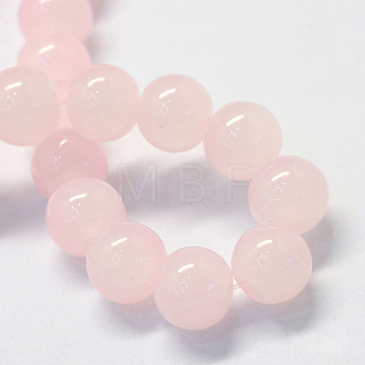 Baking Painted Imitation Jade Glass Round Bead Strands DGLA-Q021-4mm-02-1