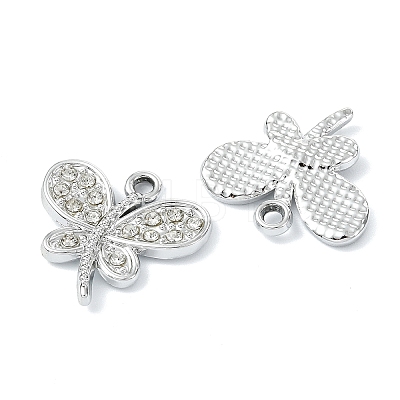 Animal Theme UV Plating Alloy Crystal Rhinestone Pendants ALRI-T012-07F-P-1