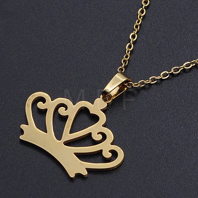 201 Stainless Steel Pendants Necklaces NJEW-S105-JN687-45-2-1