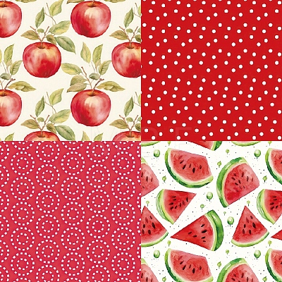 24Pcs 12 Styles Cherry Strawberry Watermelon Furit Scrapbook Paper Pads PW-WGE3A59-01-1