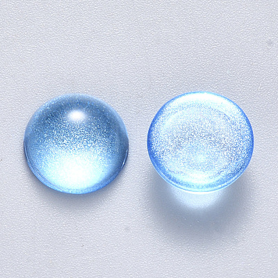 Spray Painted Glass Cabochons GLAA-S190-013C-B01-1
