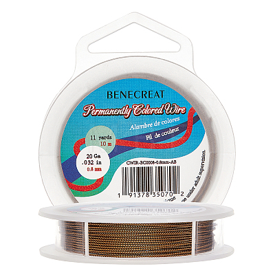 BENECREAT 3 Strands Copper Craft Wire CWIR-BC0008-0.8mm-AB-1