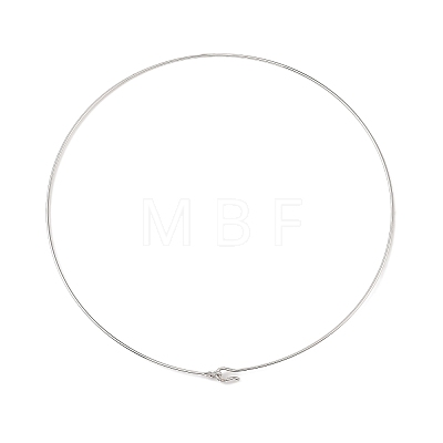 304 Stainless Steel Choker Necklaces NJEW-Q348-04P-1-1