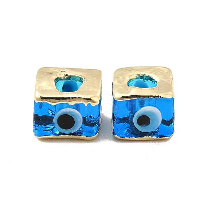 Brass Enamel Beads KK-F842-01E-1