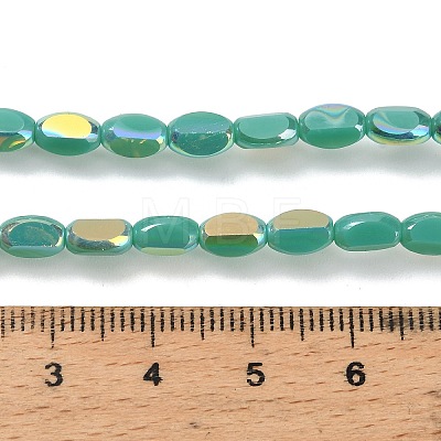 Electroplate Opaque Glass Beads EGLA-H112-06-HR02-1