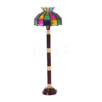 1:12 Dollhouse Mini LED Color Floor Lamp Battery Version PW-WG69177-01-1