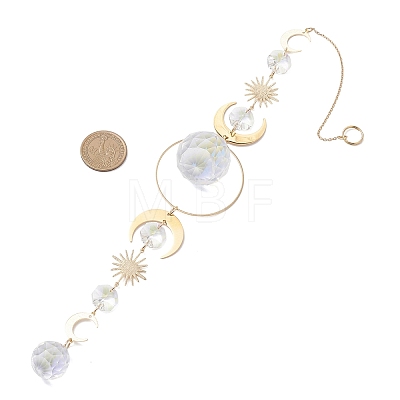 Glass Teardrop Window Hanging Suncatchers HJEW-JM04515-01-1