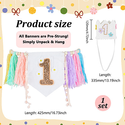 Polyester Braided Tassel Banners HJEW-WH0039-48C-1