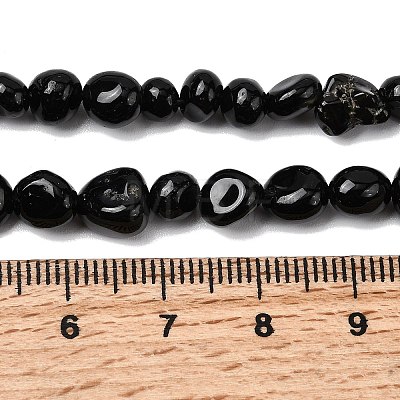 Natural Black Onyx Beads Strands G-P601-A16-02-1