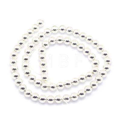 Electroplate Non-magnetic Synthetic Hematite Beads Strands G-L485-01F-S-1