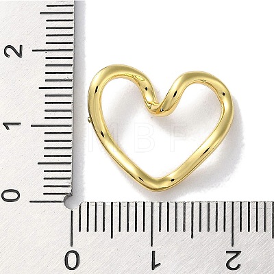 Rack Plated Brass Heart Links KK-Z039-33G-1