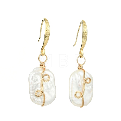 Baroque Natural Keshi Pearl Dangle Earrings EJEW-JE07064-02-1