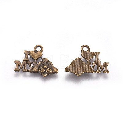 Tibetan Style Alloy Puppy Pendants TIBEP-0399-AB-LF-1
