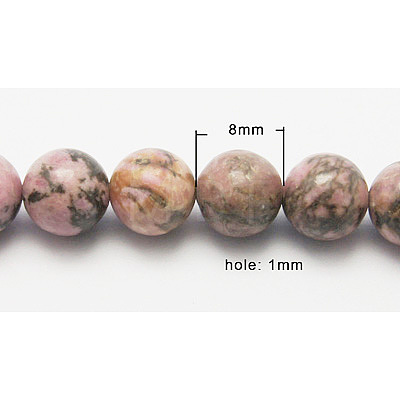 Natural Rhodonite Beads Strands X-G-B364-3-1