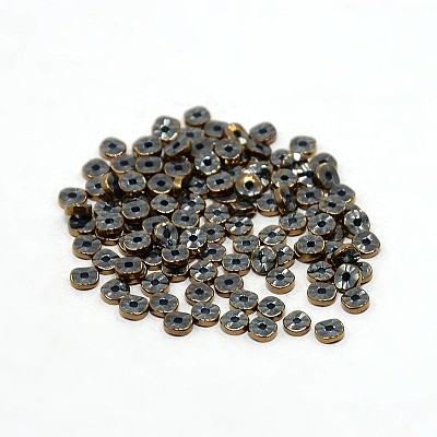 Electroplate Non-magnetic Synthetic Hematite Beads Strands G-J216A-04-1