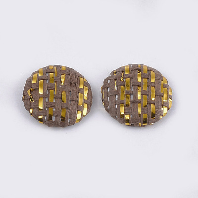 Handmade Straw Woven Cabochons WOVE-S119-03A-01-1