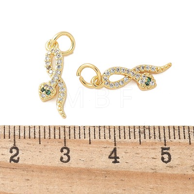 Brass Micro Pave Cubic Zirconia Pendants KK-U056-48G-1