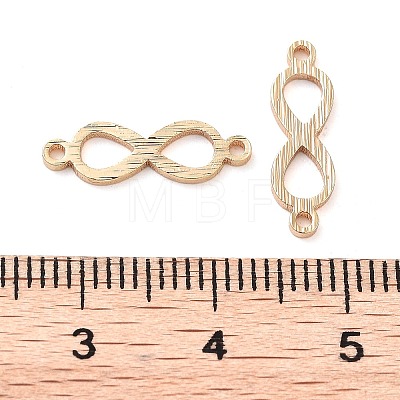 Brass Laser Cut Infinity Connector Charms KK-U028-10G-1