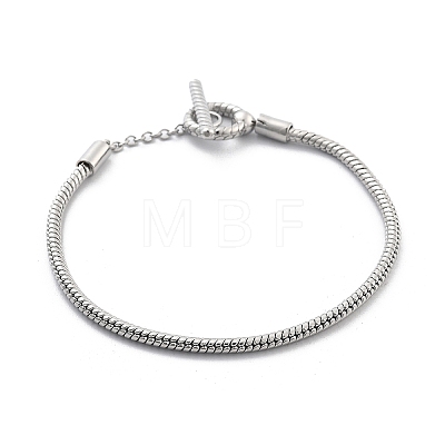 Brass Snake Chain Bracelets for Men Women BJEW-G736-05P-1