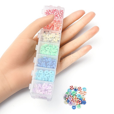 658Pcs 7 Colors Handmade Polymer Clay Beads CLAY-YW0001-78-1