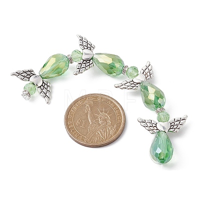 Angel Fairy Shape Electroplate Glass Beads Strands AJEW-JB01173-04-1