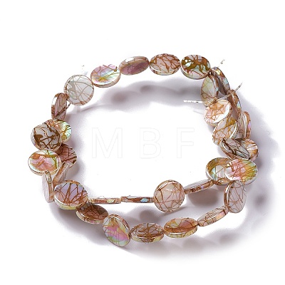 Natural Drawbench Freshwater Shell Beads Strands SHEL-P015-01-1